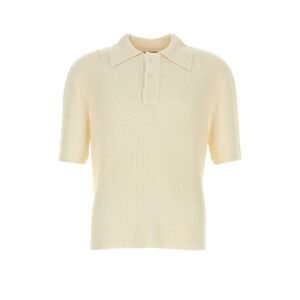 Le Kasha Men Cream Linen Napoli Polo Shirt